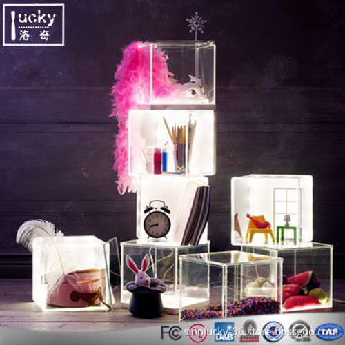 Acrylic Led Display Box, Frameless Display Case with LED lightings